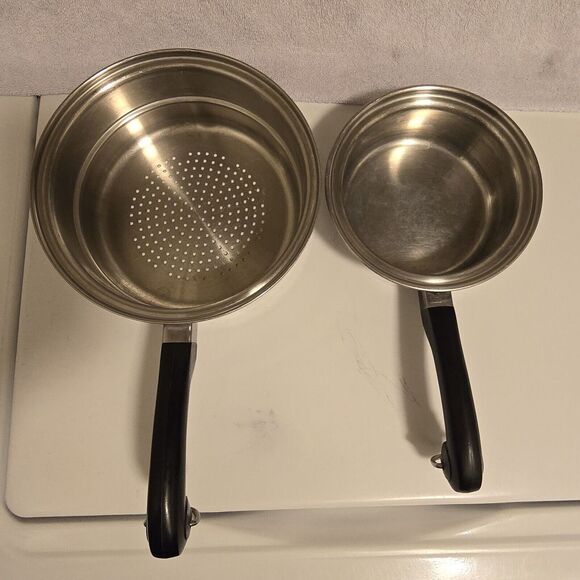 Saladmaster 8.75"‎ Stainless 3 Qt Steamer Insert + 7" Five Star T304S Saucepan - Picture 1 of 16